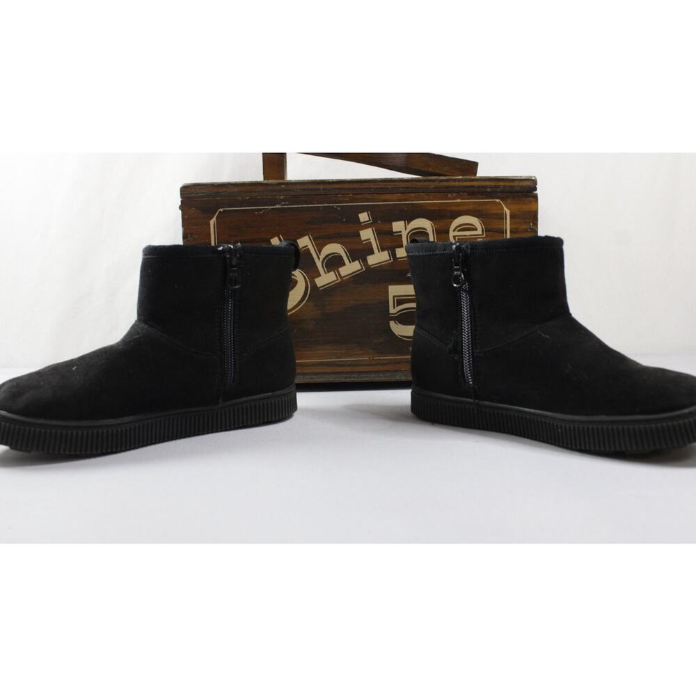 Cat & Jack F16751028 Girls Size 12 Black Lined Ankle Boots Non-Slip - Picture 7 of 9